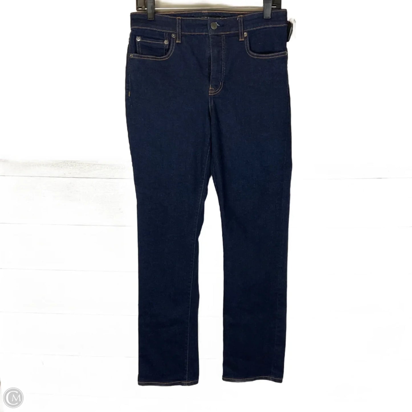 Jeans Straight By Lauren By Ralph Lauren In Blue Denim, Size: 6