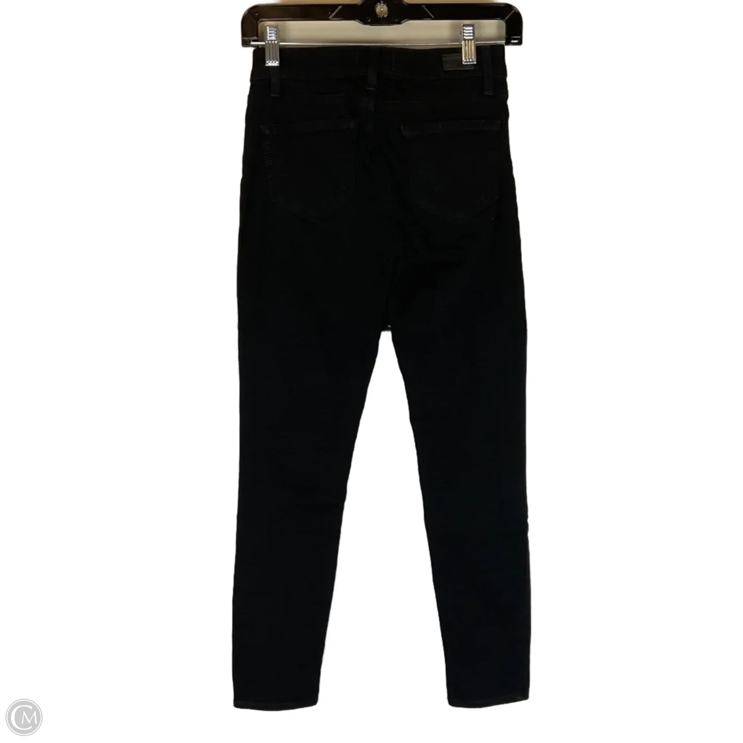 Jeans Skinny By Paige In Black Denim, Size: 0