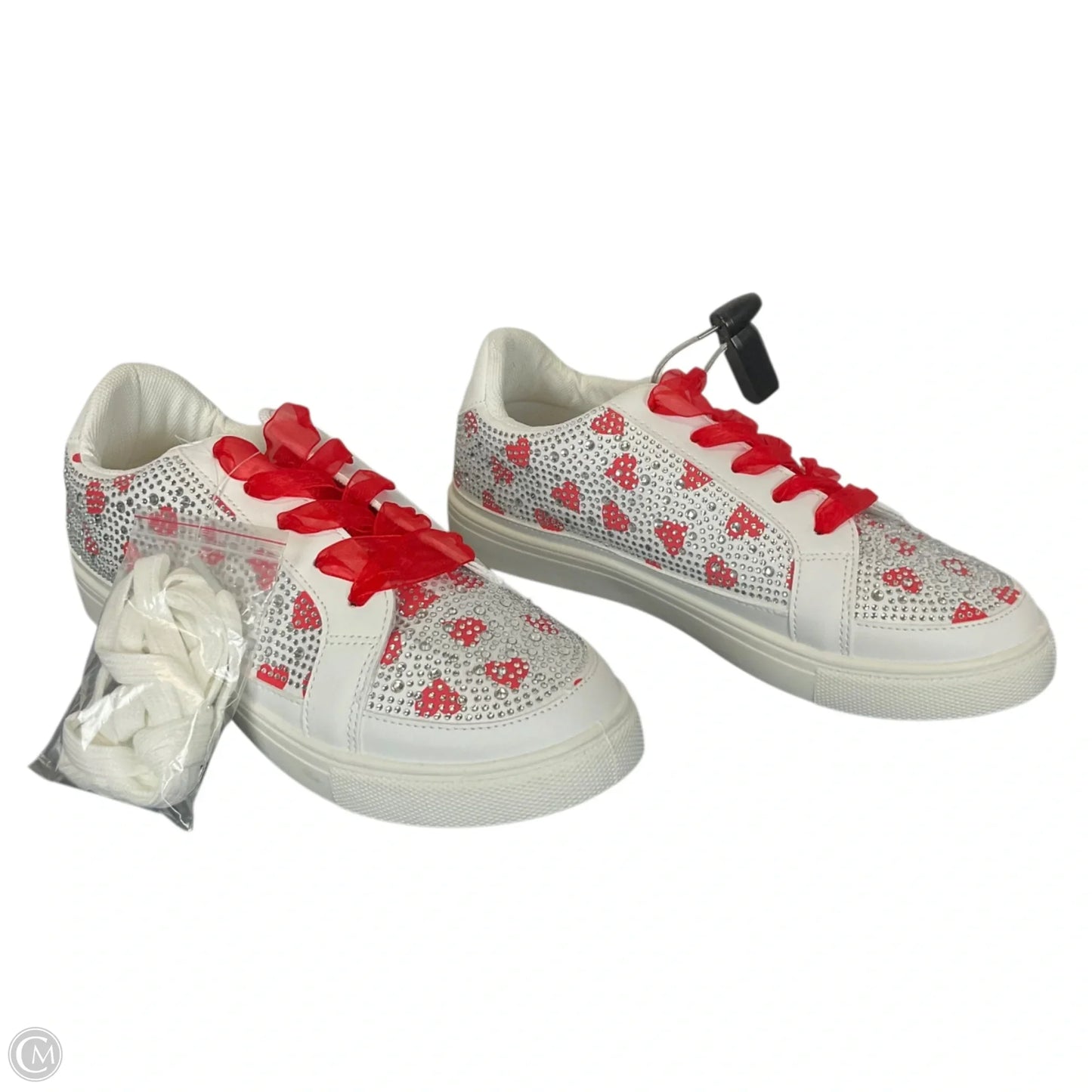 Shoes Sneakers By Cato In Red & White, Size: 8