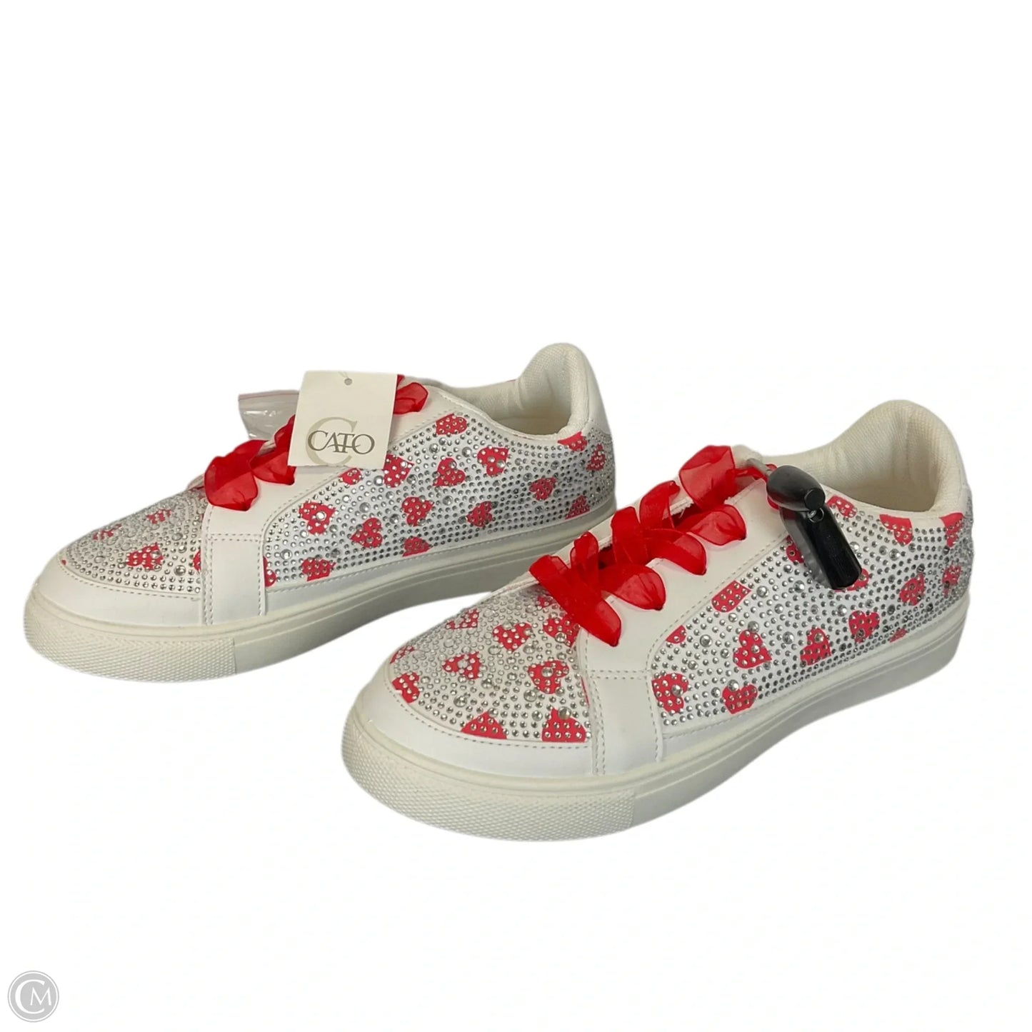 Shoes Sneakers By Cato In Red & White, Size: 8