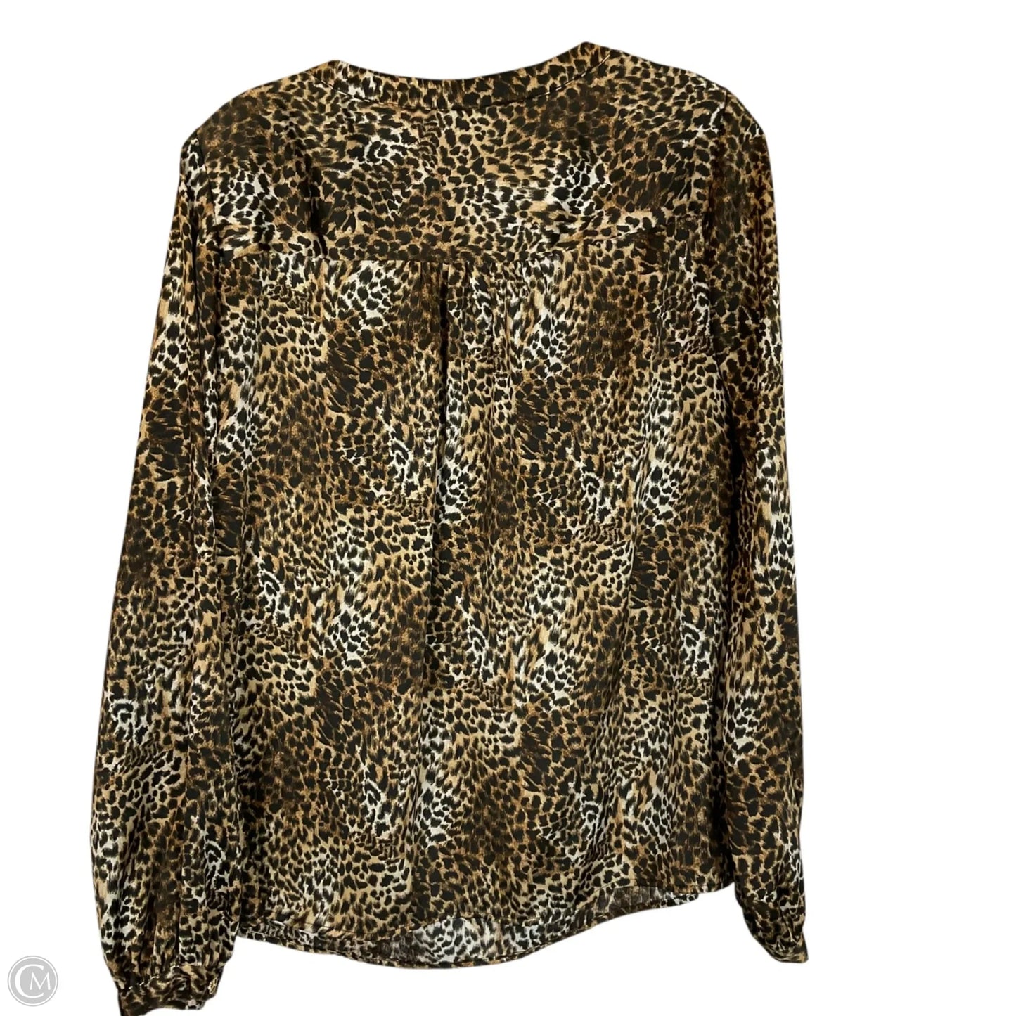 Top Long Sleeve By Michael By Michael Kors In Animal Print, Size: S