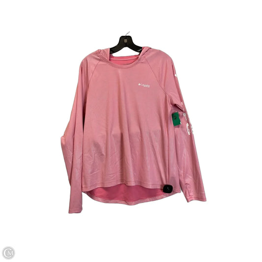 Top Long Sleeve By Columbia In Pink, Size: L