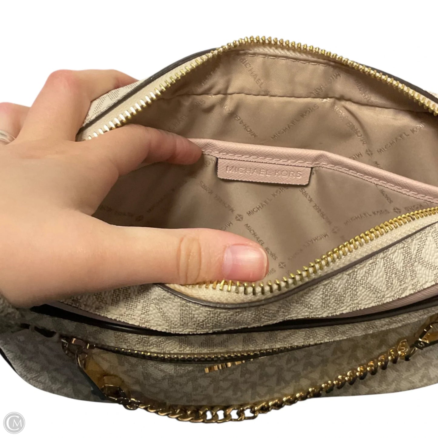 Crossbody Designer By Michael Kors, Size: Medium