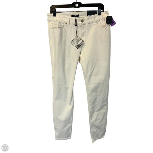 Jeans Straight By White House Black Market In Cream, Size: 8