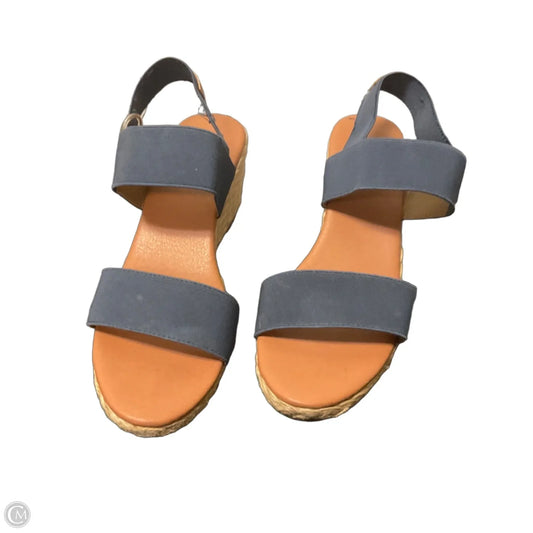 Sandals Heels Wedge By Tommy Bahama In Blue, Size: 8.5