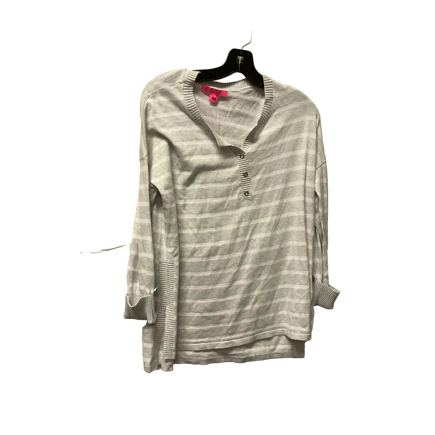 Top Long Sleeve Designer By Lilly Pulitzer In Grey, Size: M