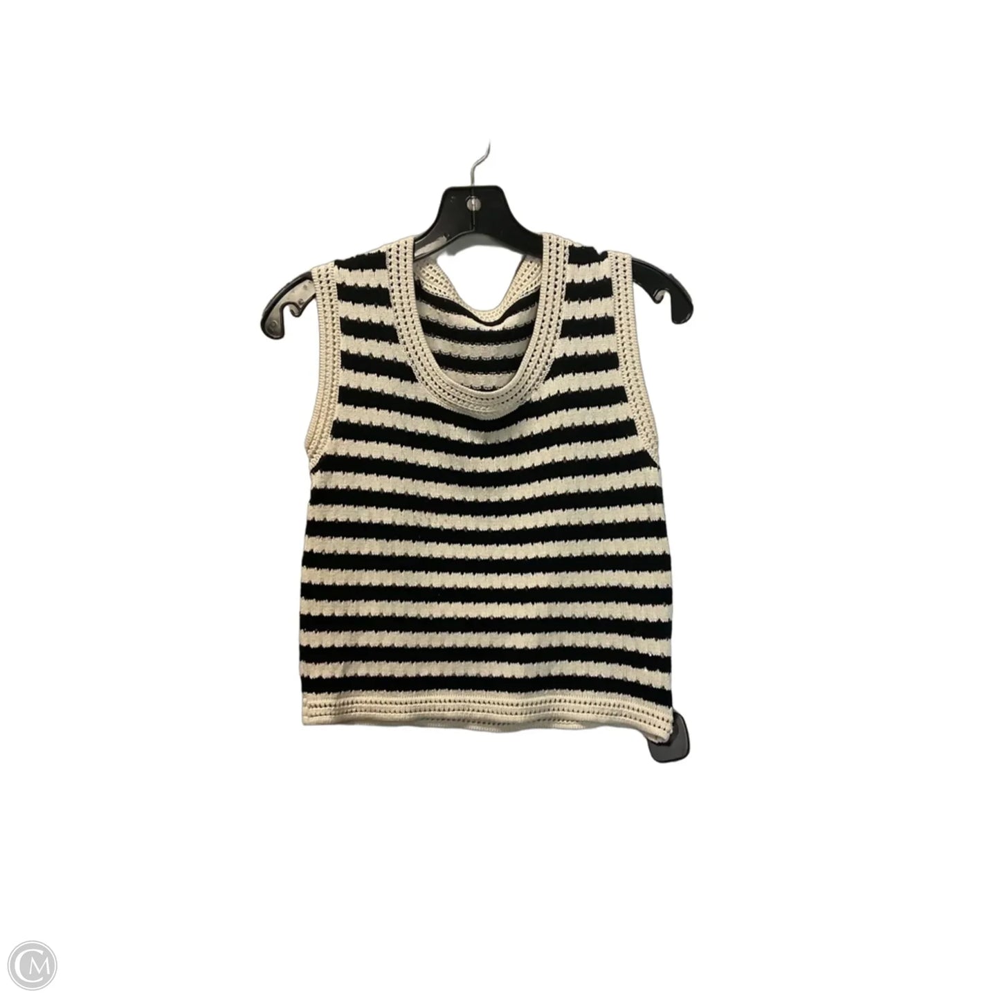 Top Sleeveless By Commense In Striped Pattern, Size: S