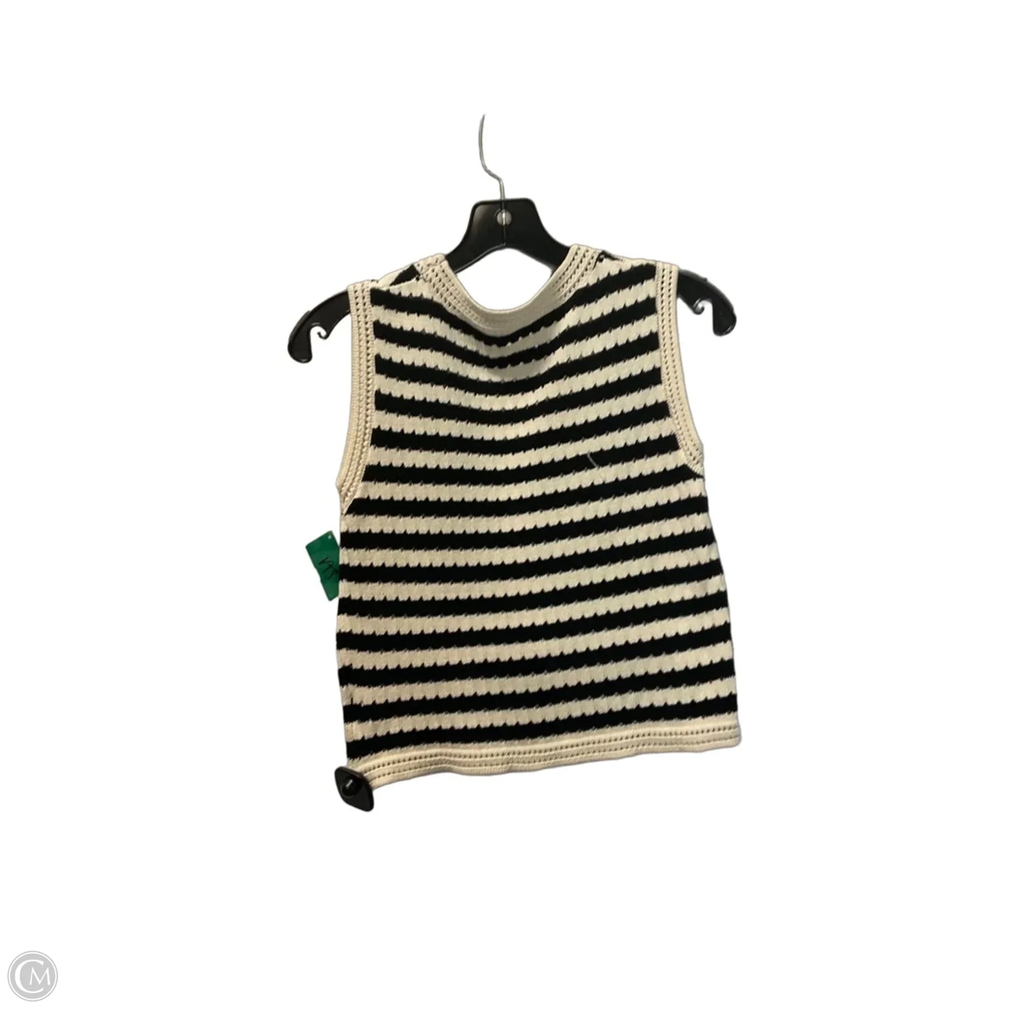 Top Sleeveless By Commense In Striped Pattern, Size: S