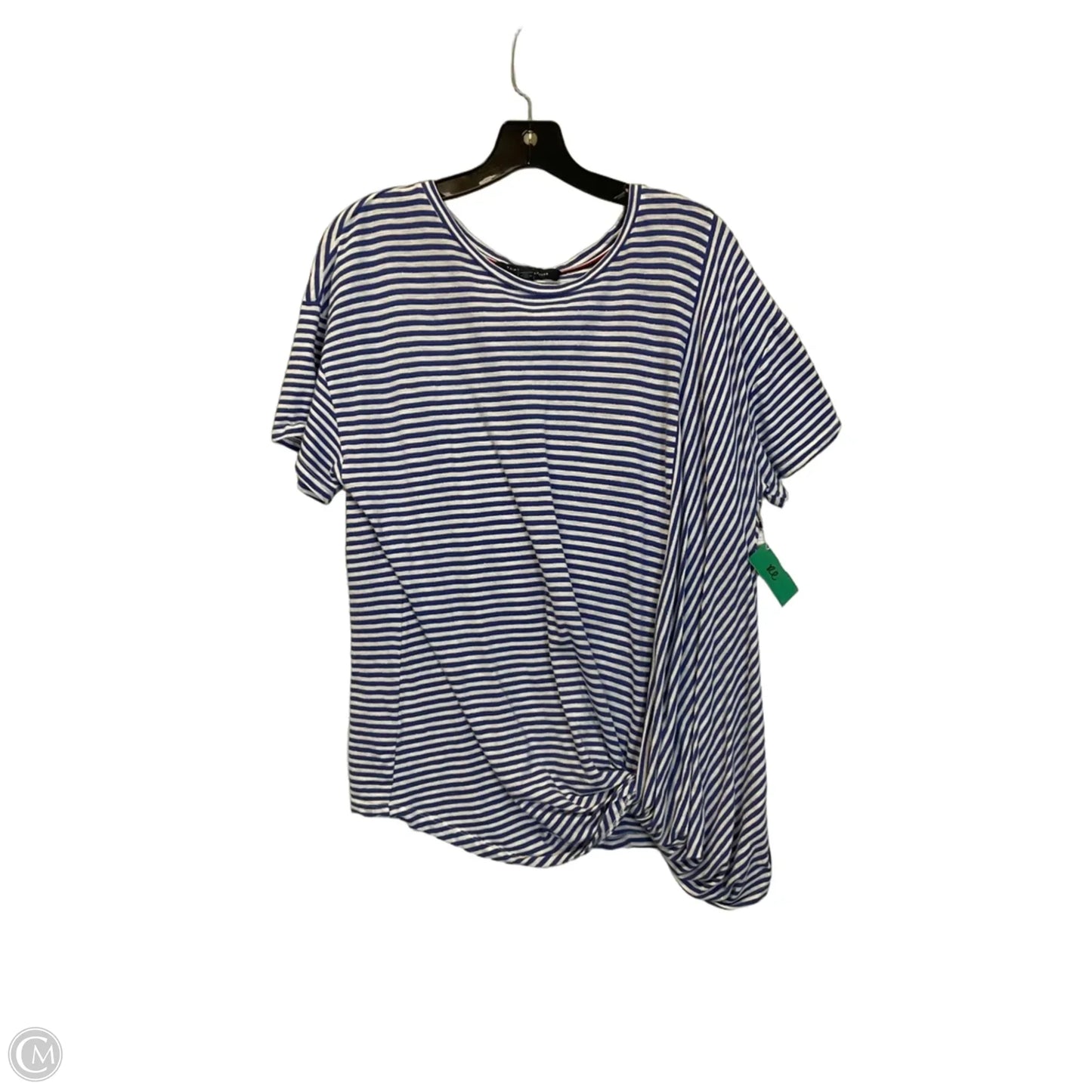 Top Short Sleeve By Tommy Hilfiger In Striped Pattern, Size: L