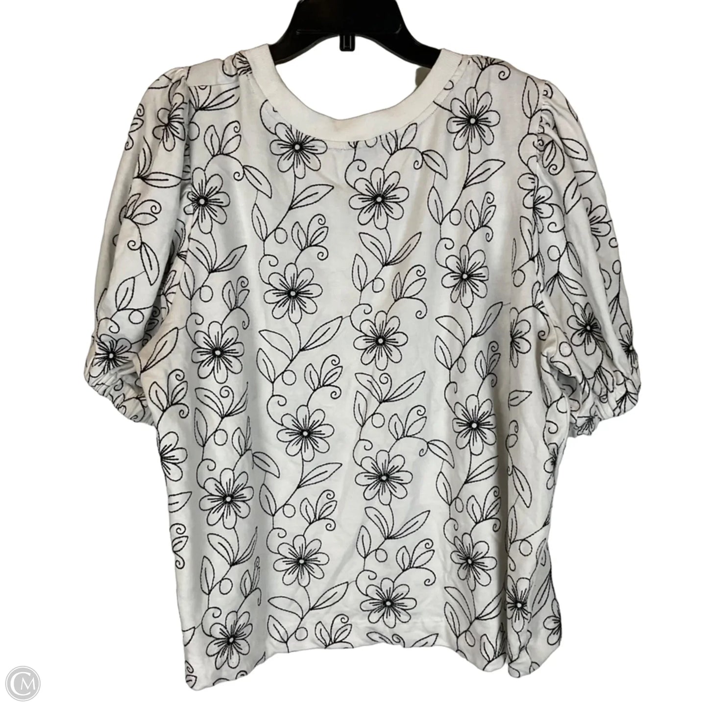 Top Short Sleeve By Jane And Delancey In White, Size: 2x