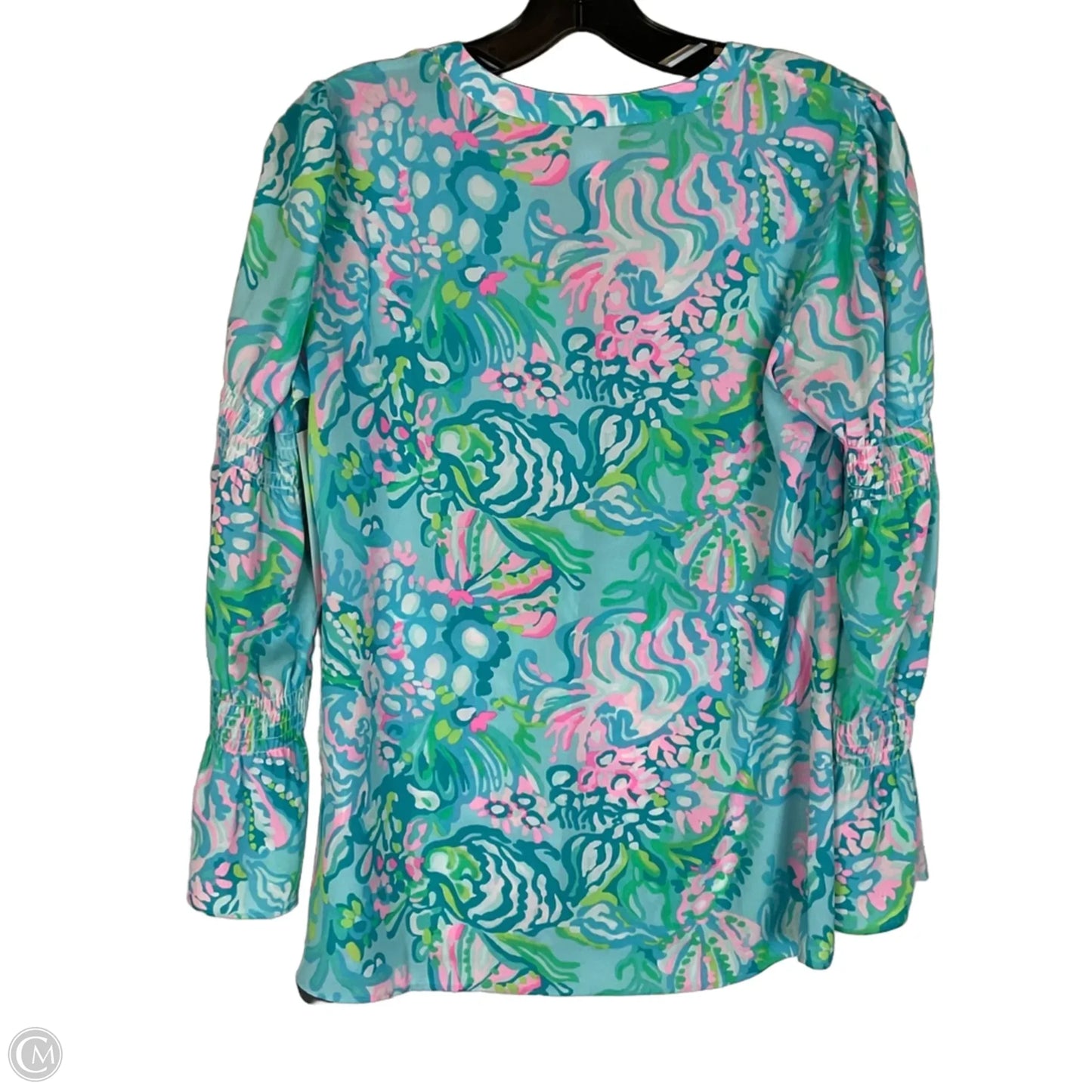 Top Long Sleeve Designer By Lilly Pulitzer In Blue, Size: Xs