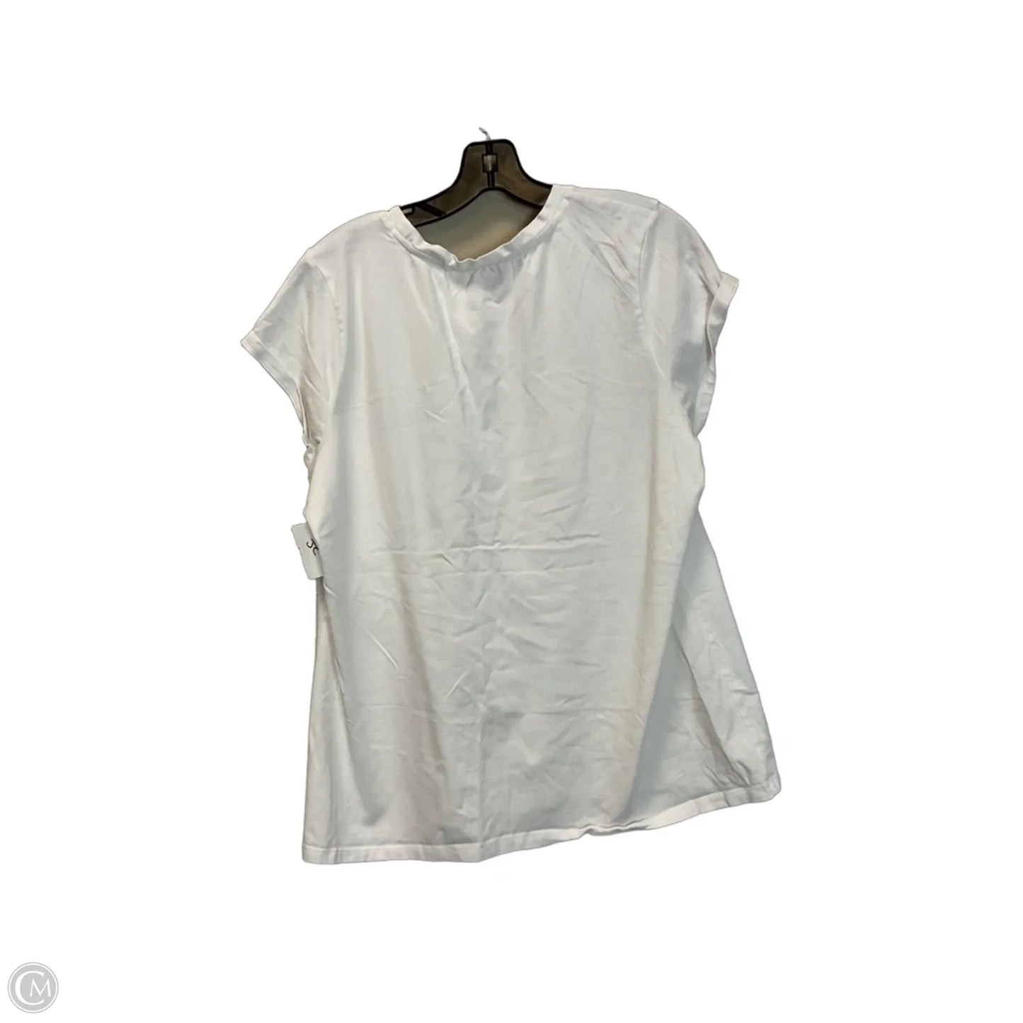 Top Short Sleeve By Calvin Klein In White, Size: Xl