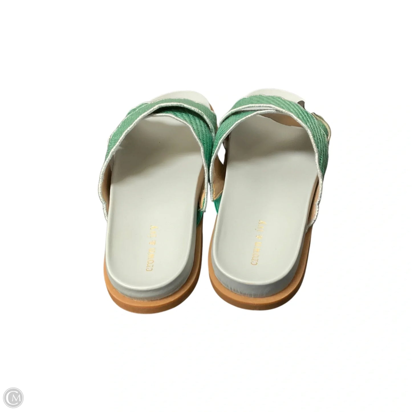 Sandals Flats By Crown And Ivy In Blue & Green, Size: 8.5