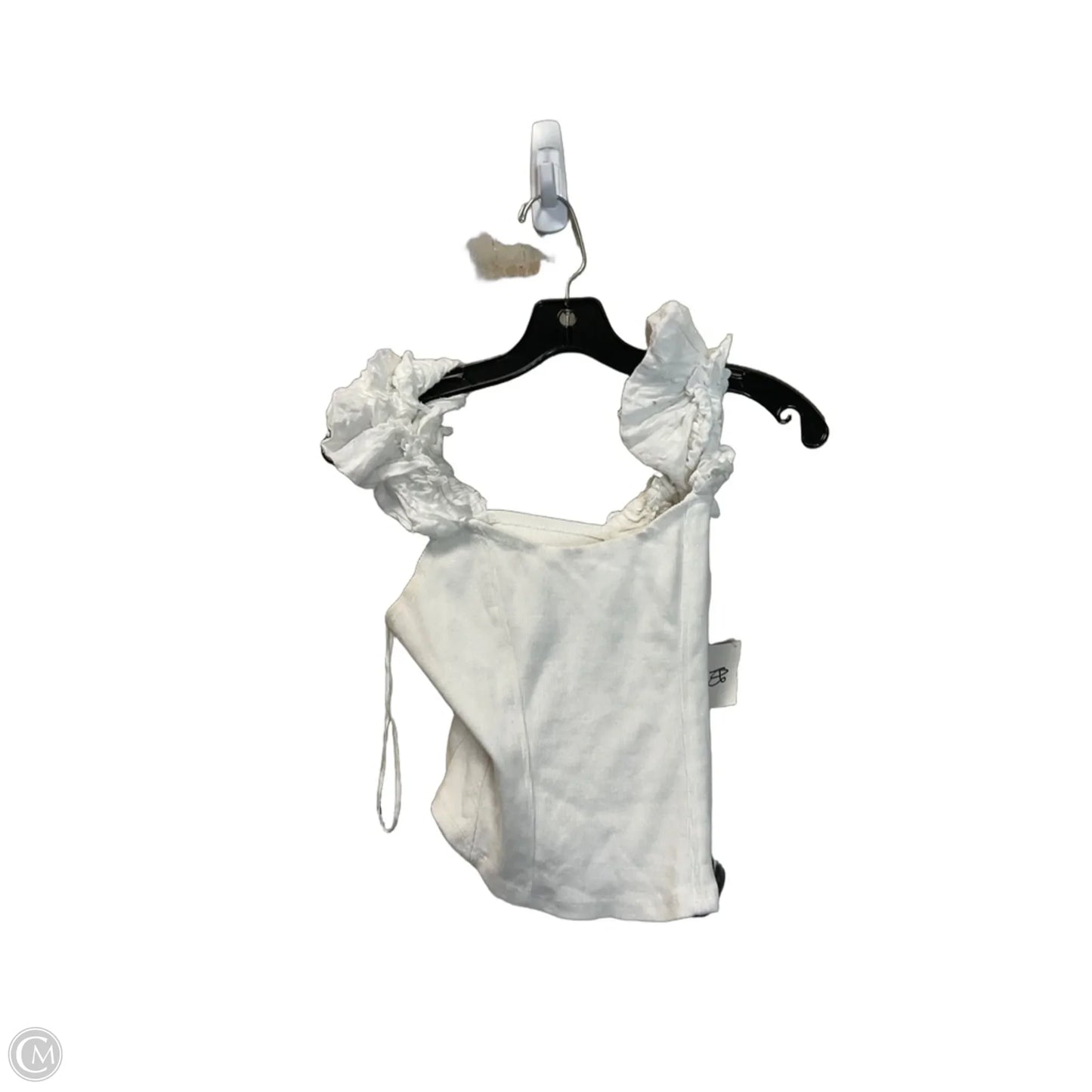 Top Short Sleeve By Anthropologie In White, Size: Xs