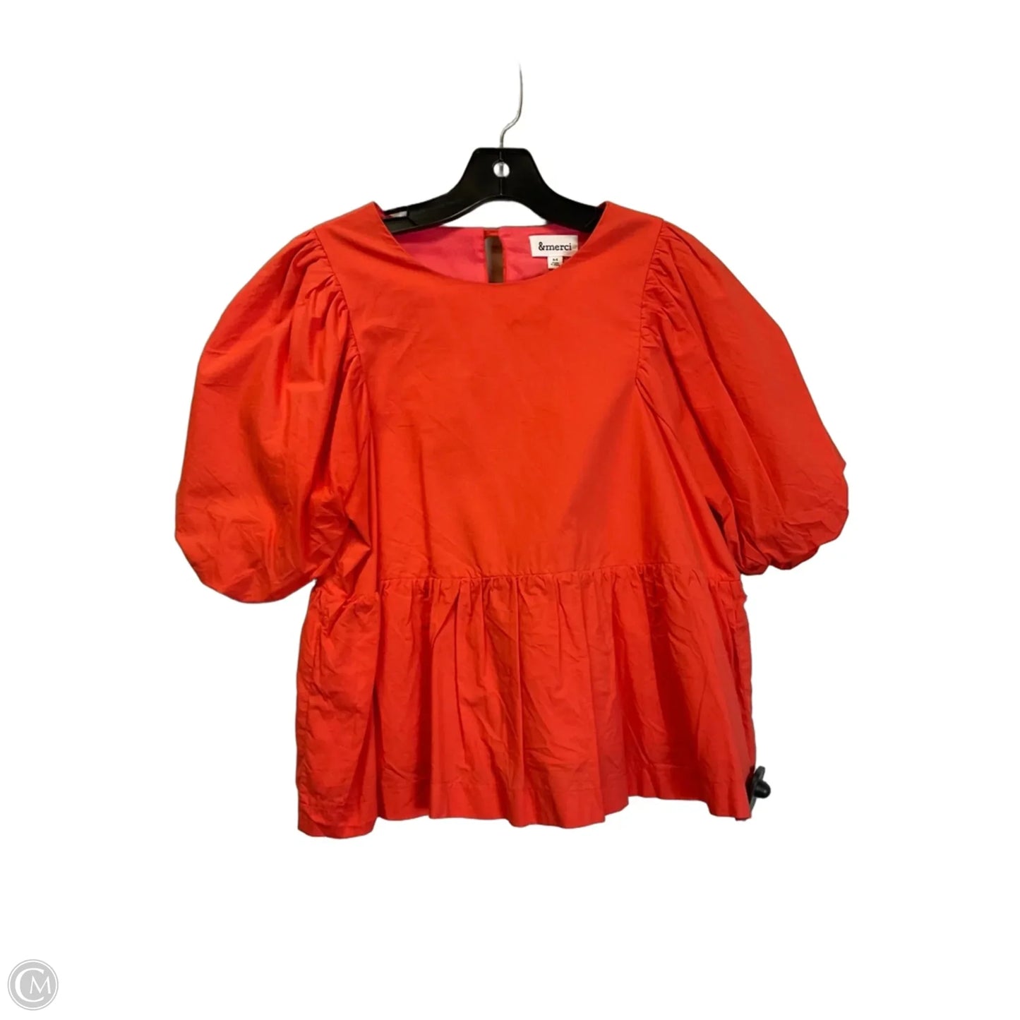 Top Short Sleeve By &merci In Orange, Size: M