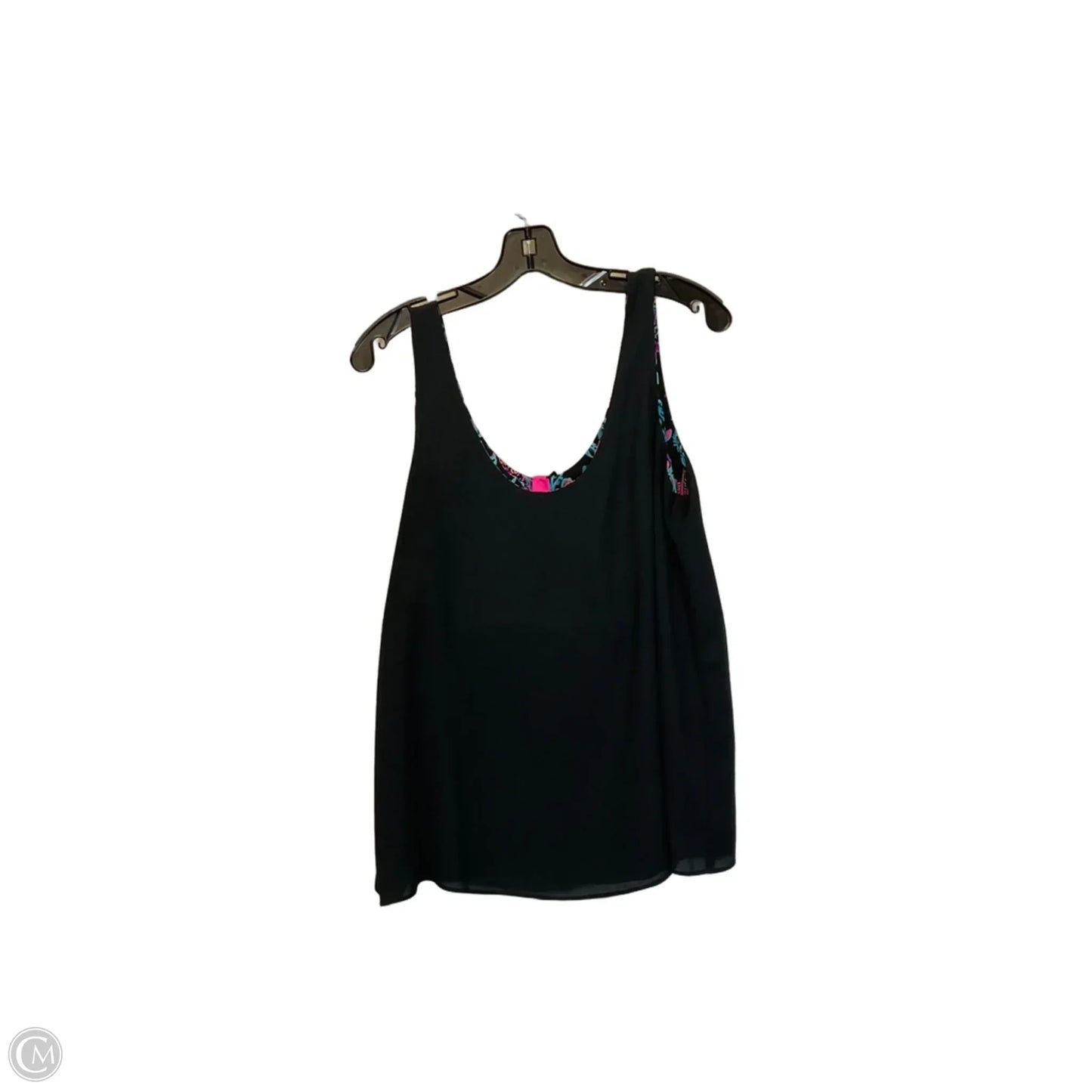 Top Sleeveless Designer By Lilly Pulitzer In Black & Pink, Size: L