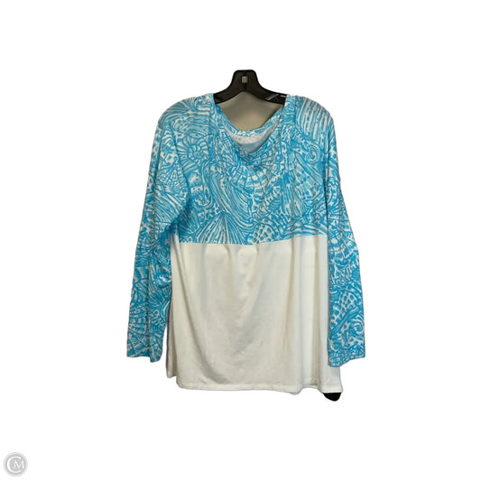 Top Long Sleeve Designer By Lilly Pulitzer In Blue, Size: Xl
