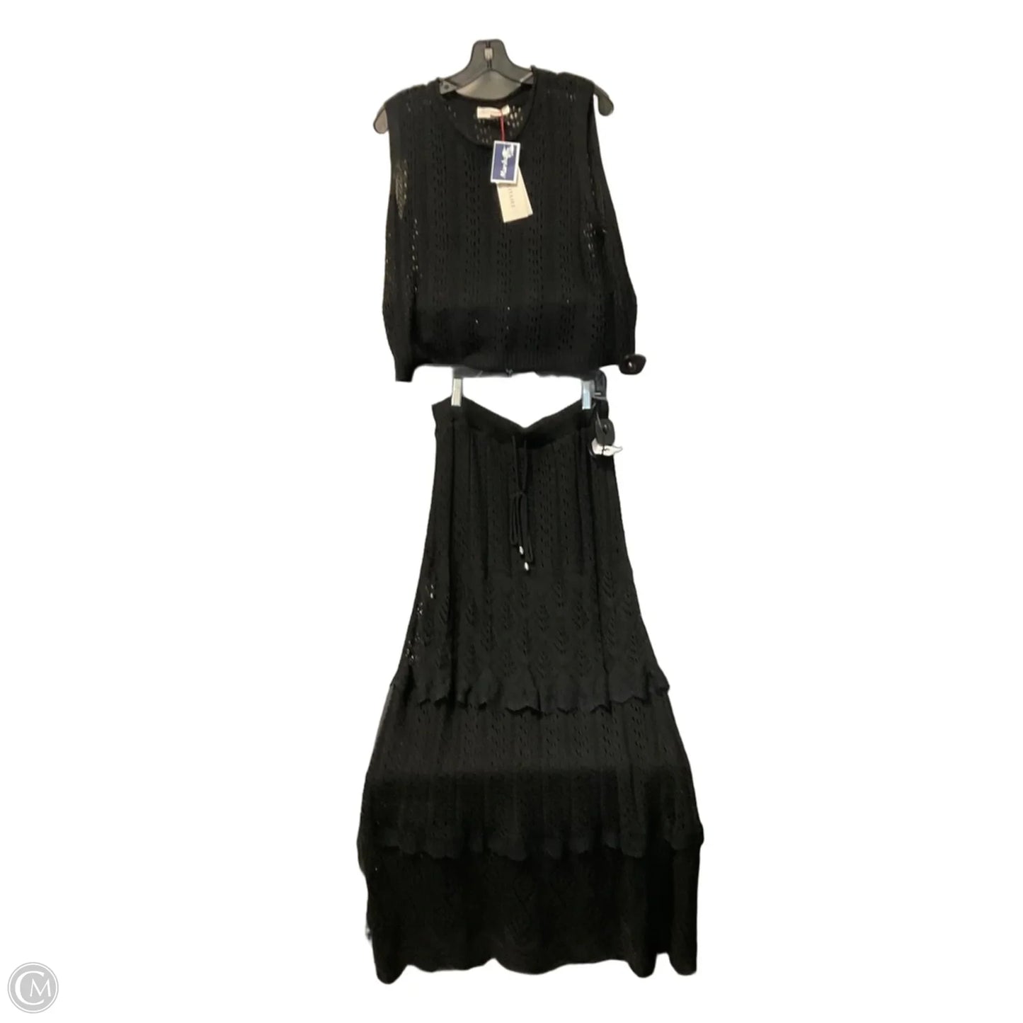 Skirt Set 2pc By Solitaire In Black, Size: L