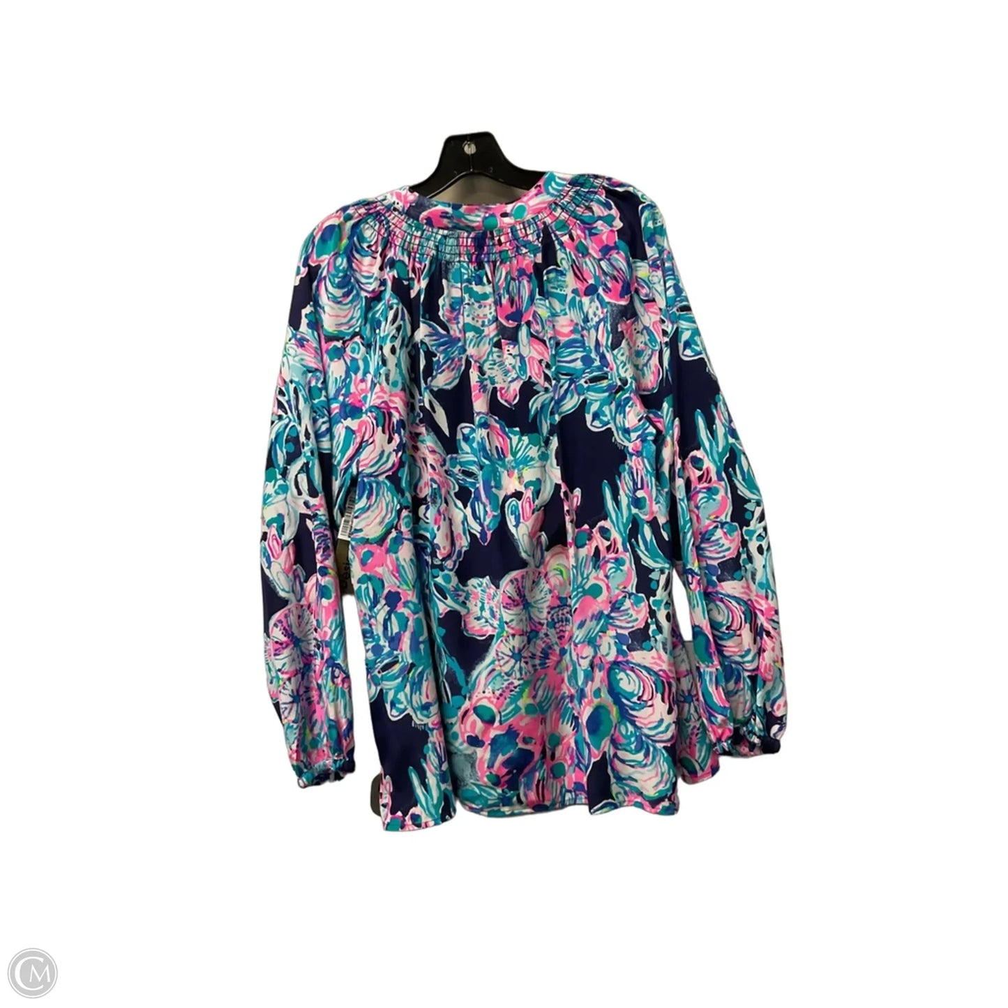Top Long Sleeve Designer By Lilly Pulitzer In Blue, Size: L
