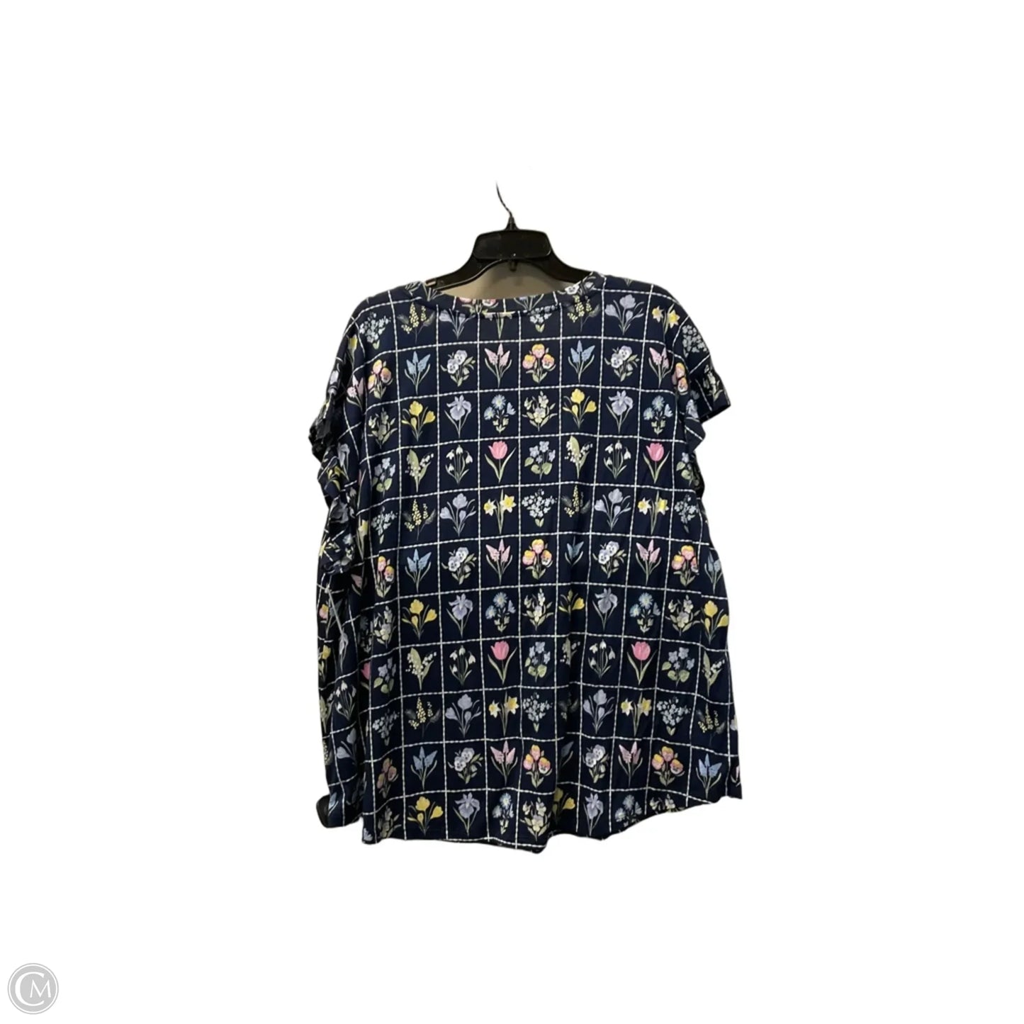 Top Short Sleeve By Crown And Ivy In Blue, Size: 2x