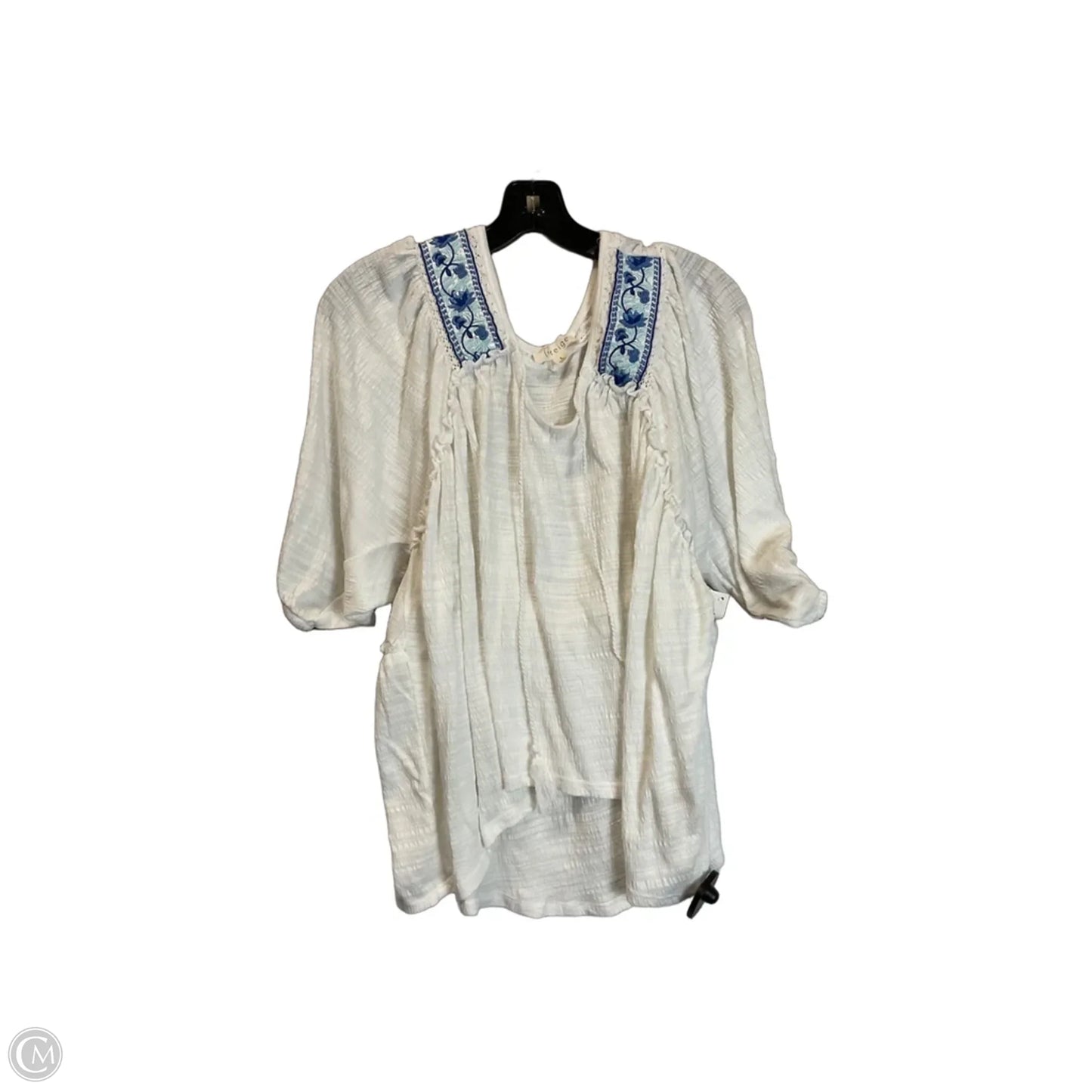 Top Long Sleeve By Clothes Mentor In White, Size: L