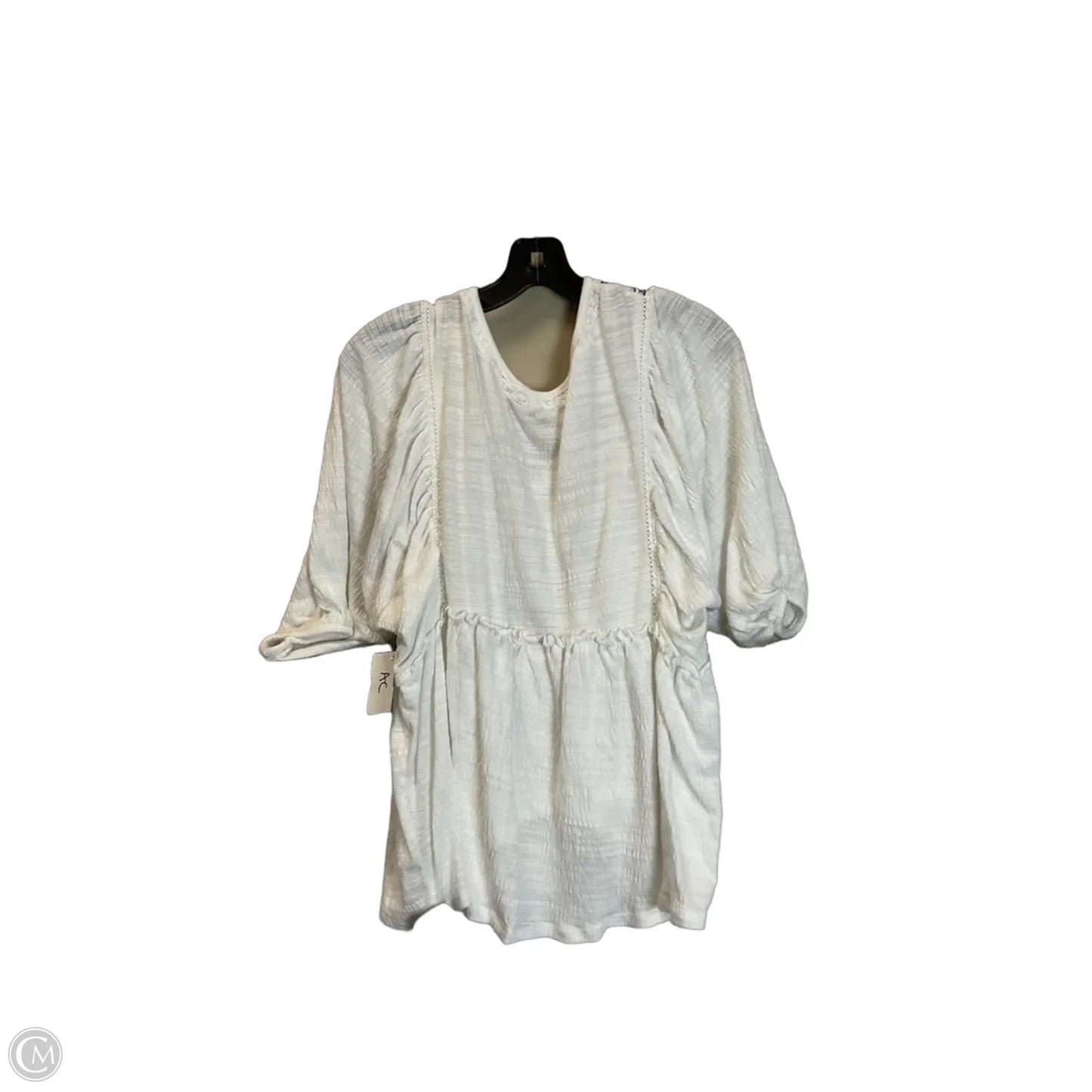 Top Long Sleeve By Clothes Mentor In White, Size: L