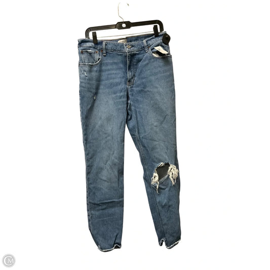 Jeans Straight By Abercrombie And Fitch In Blue Denim, Size: 12