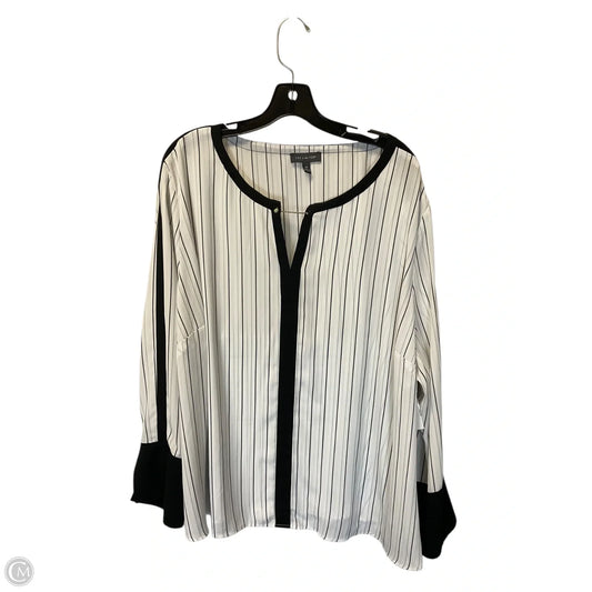 Top Long Sleeve By Limited In Black & White, Size: 3x