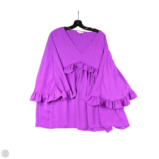 Top Long Sleeve By Entro In Purple, Size: Xl
