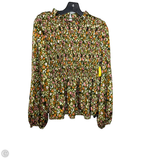 Top Long Sleeve By Jodifl In Green, Size: M