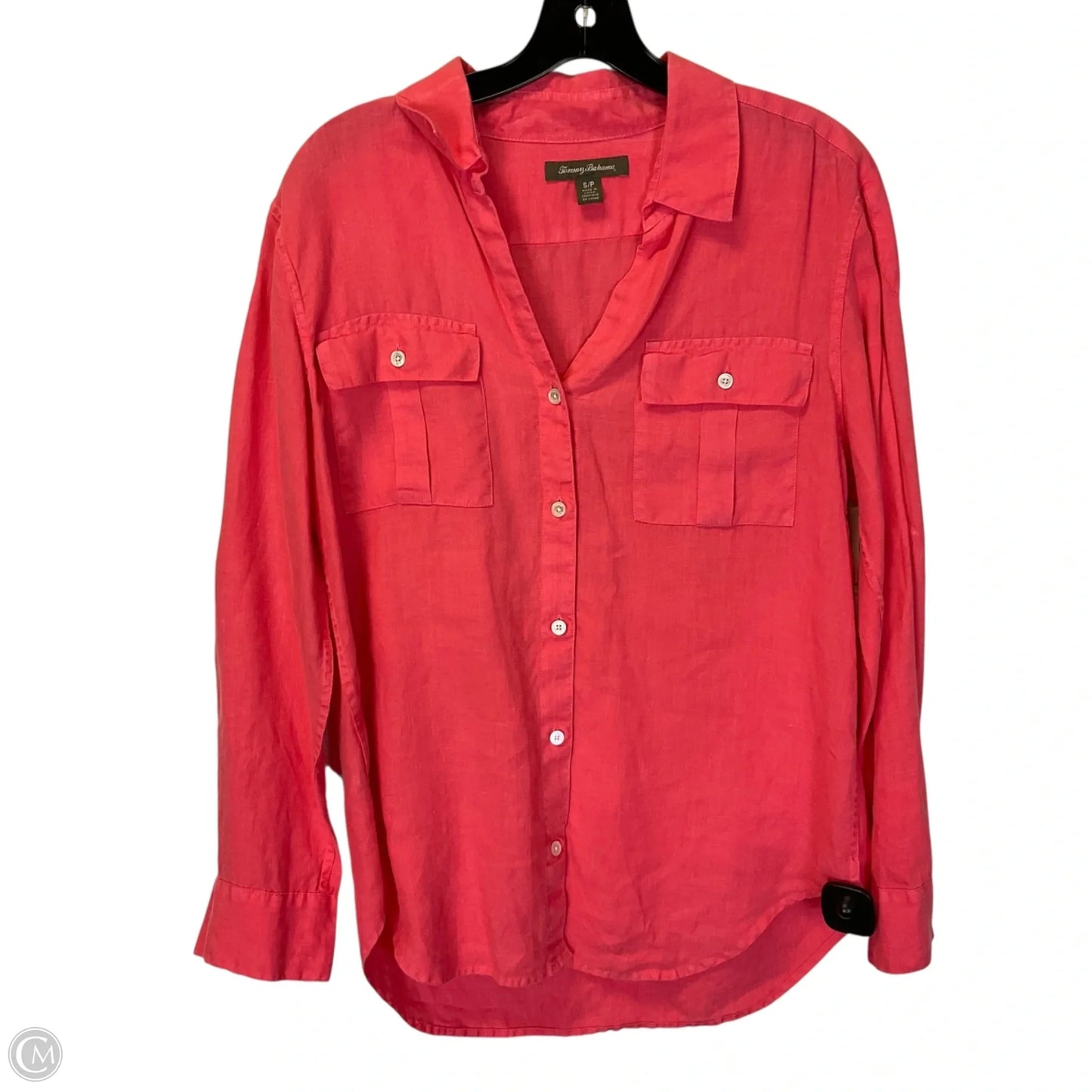 Top Long Sleeve By Tommy Bahama In Pink, Size: S