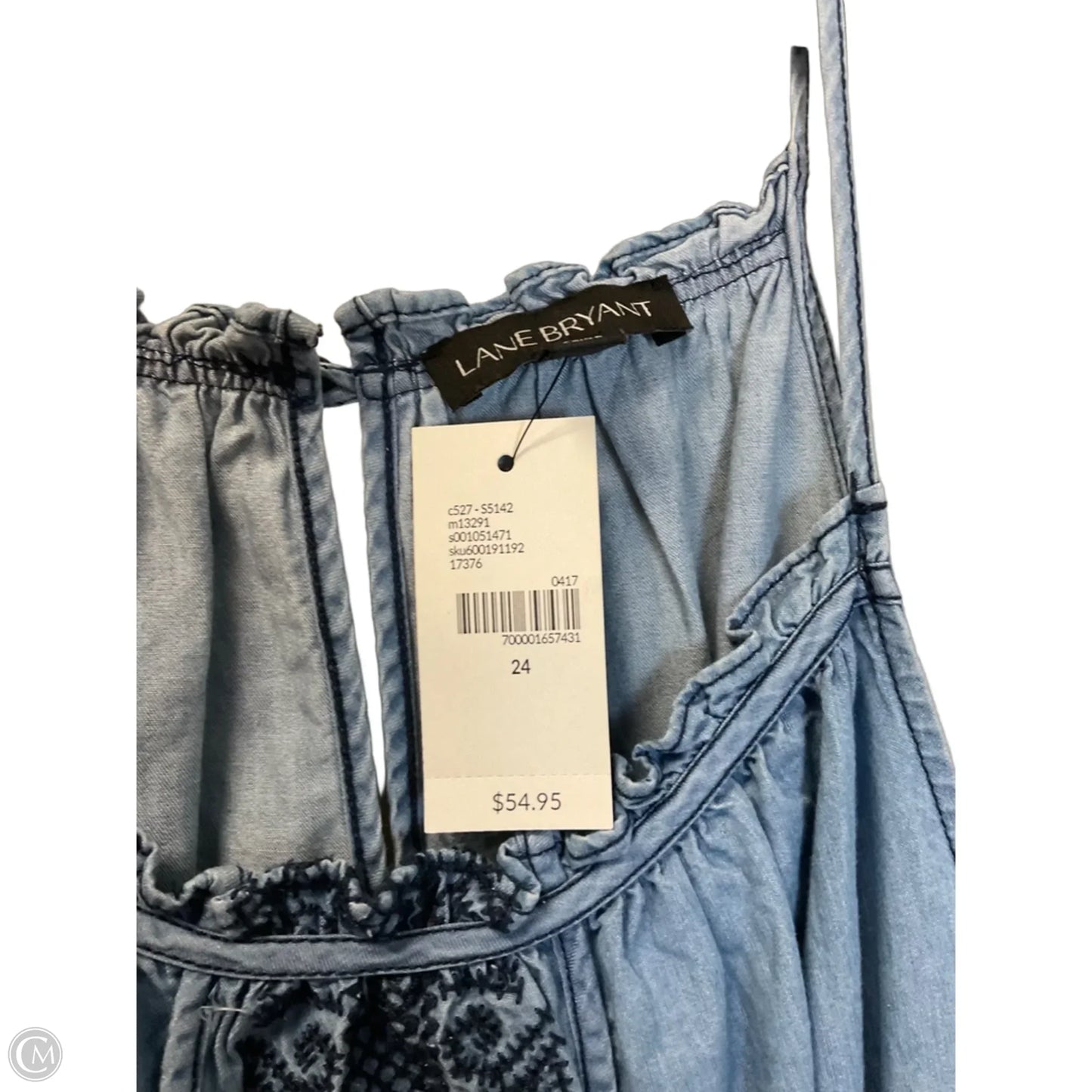 Top Sleeveless By Lane Bryant In Blue, Size: 24