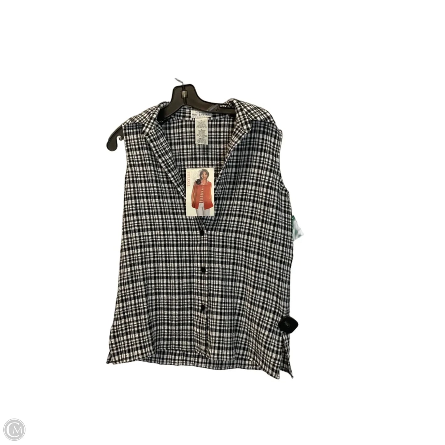 Top Sleeveless By White Stag In Plaid Pattern, Size: M