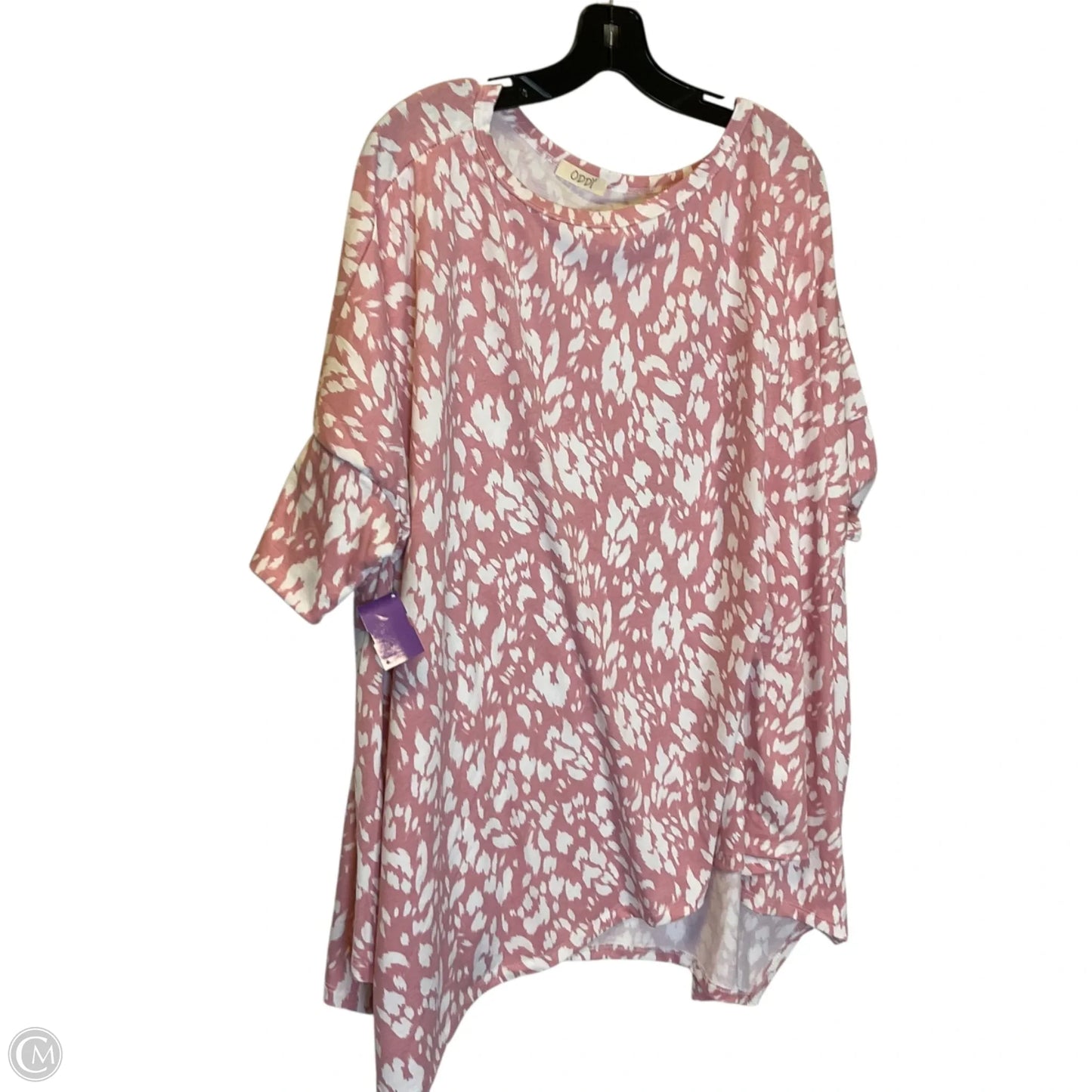 Top Short Sleeve By Oddi In Pink, Size: 2x