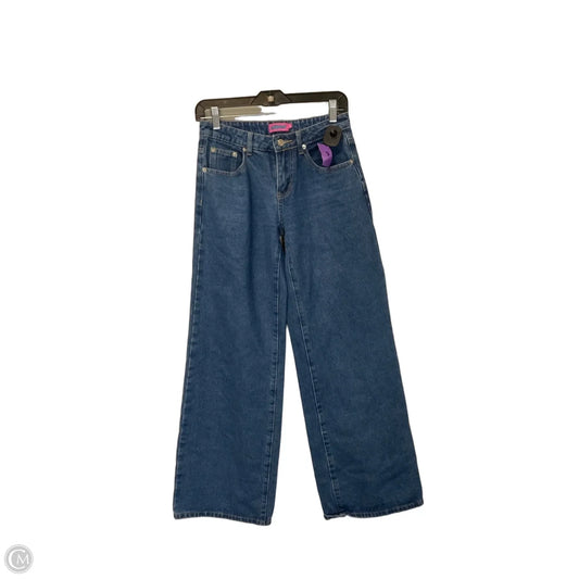 Jeans Wide Leg By Edikted In Blue Denim, Size: Xs