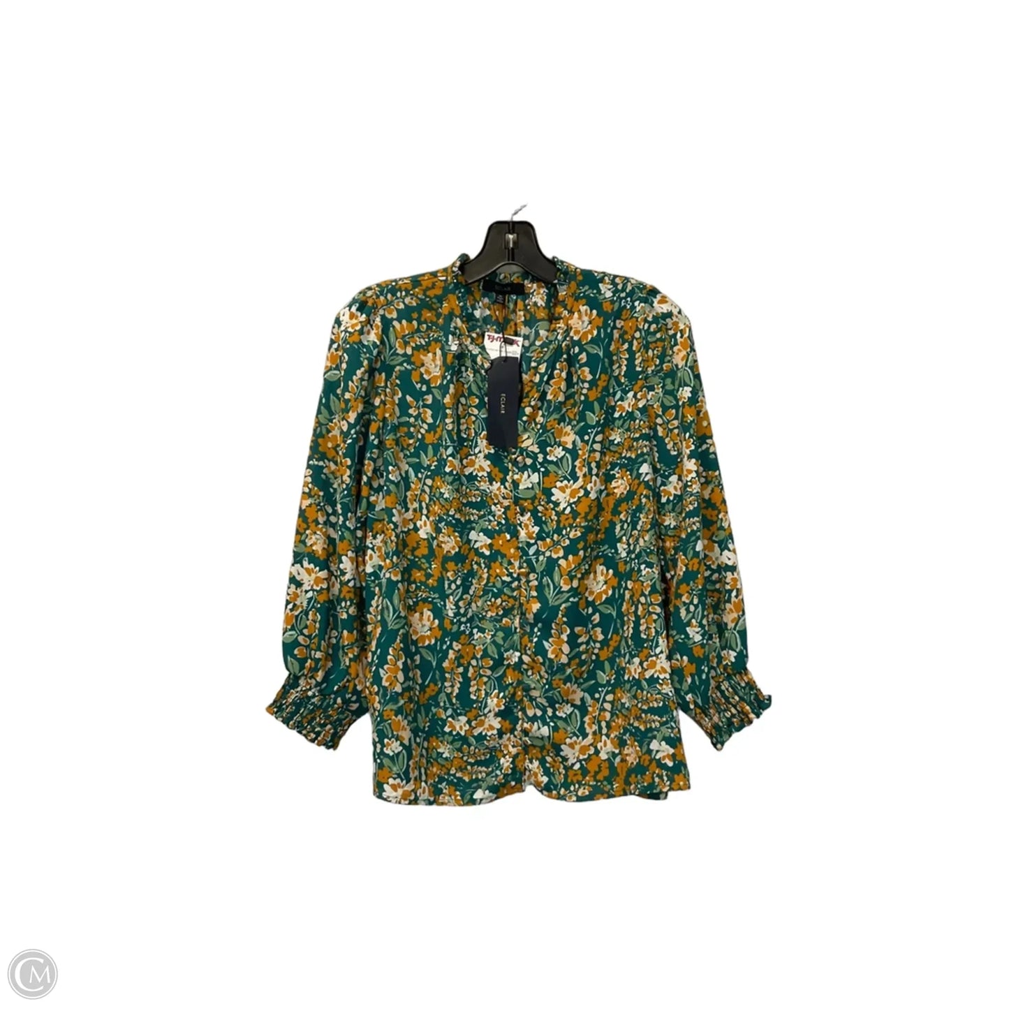 Top Long Sleeve By Clothes Mentor In Green, Size: M