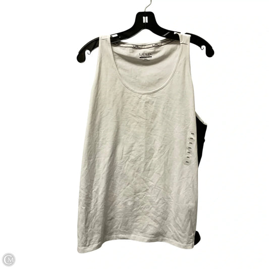 Athletic Tank Top By Lauren By Ralph Lauren In White, Size: Xxl