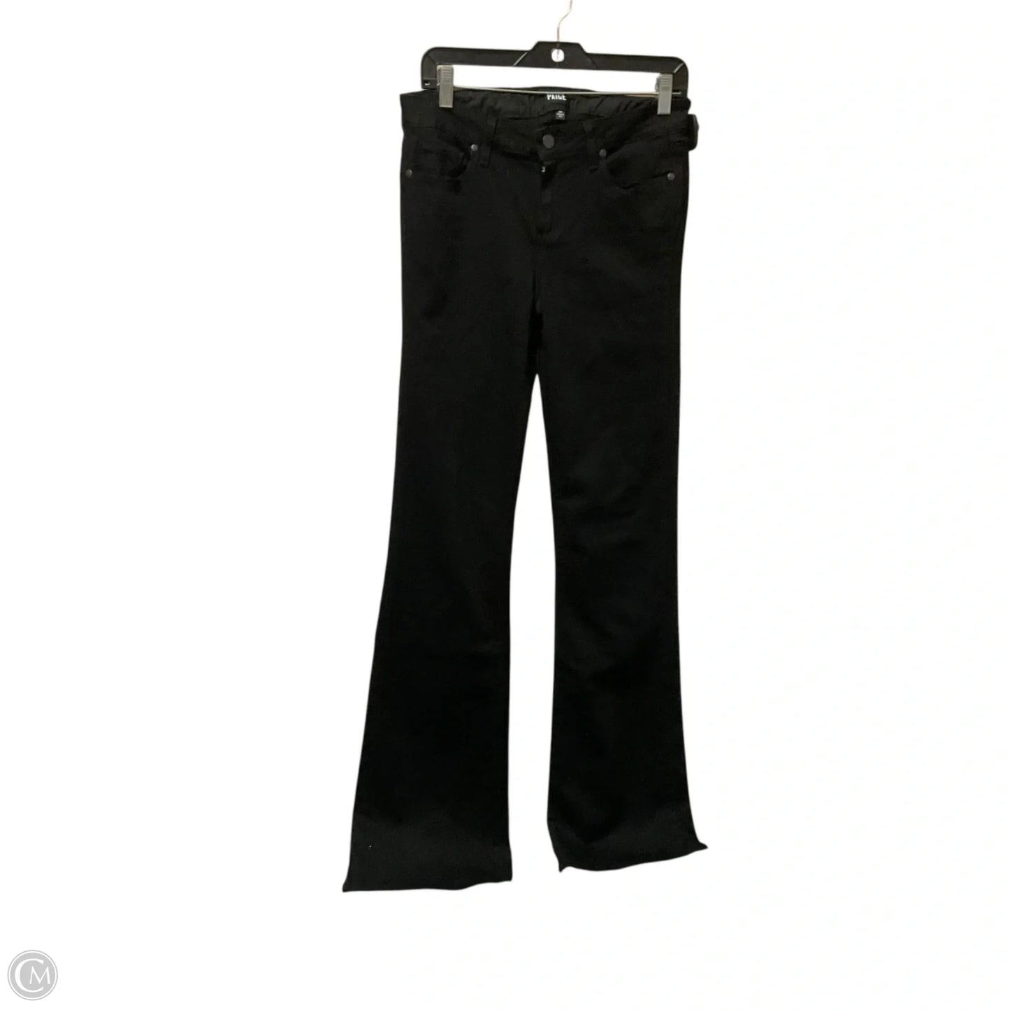 Jeans Flared By Paige In Black Denim, Size: 6