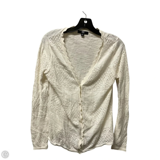 Cardigan Designer By Frye In White, Size: S