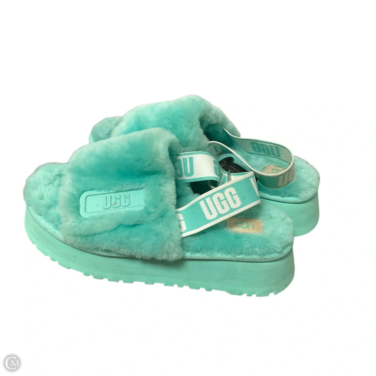 Sandals Designer By Ugg In Teal, Size: 9