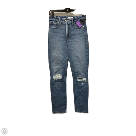 Jeans Flared By Good American In Blue Denim, Size: 0