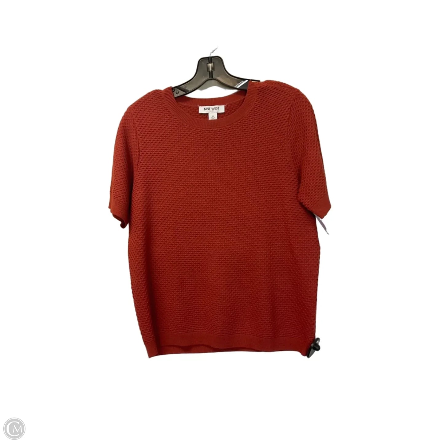 Top Short Sleeve By Nine West In Orange, Size: M