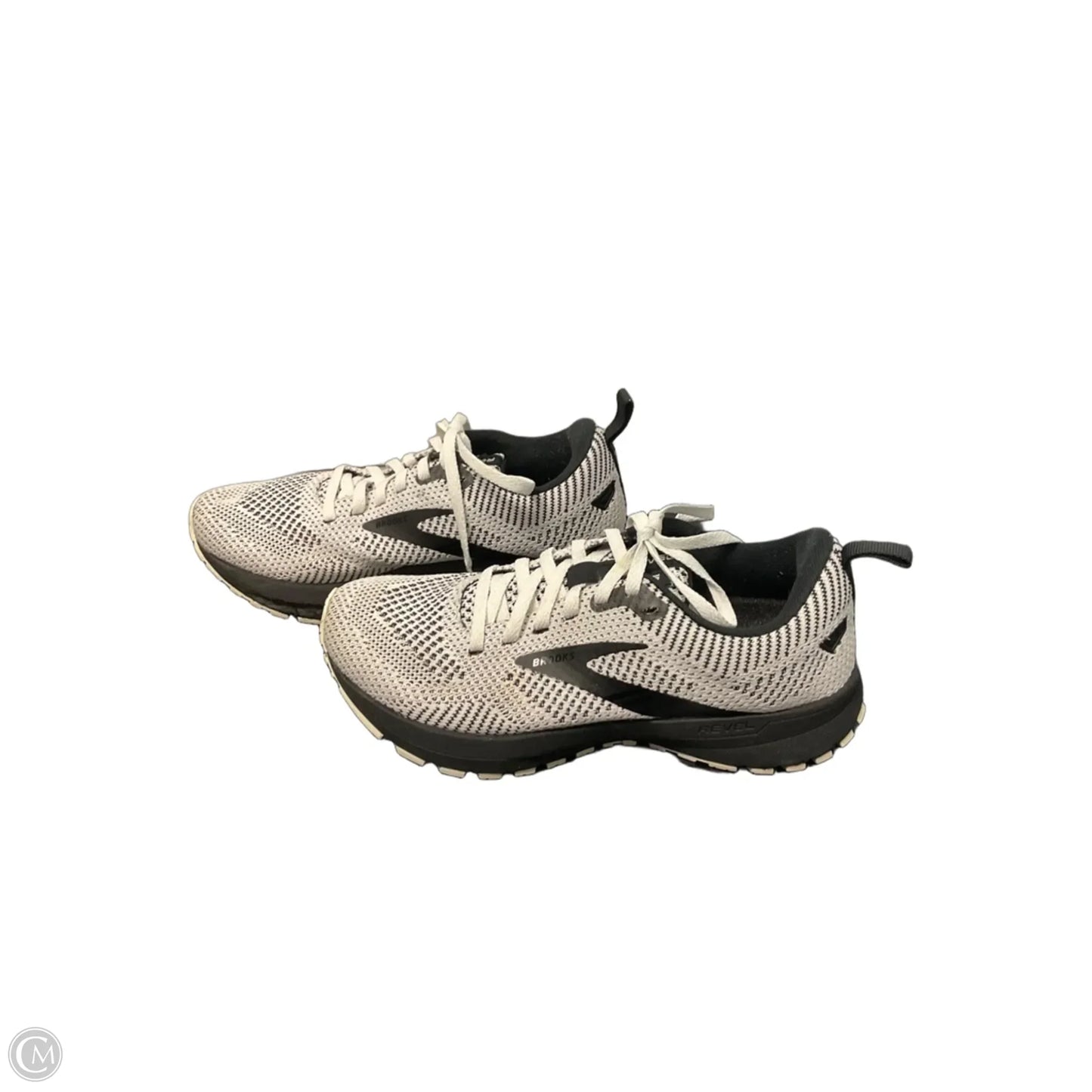 Shoes Athletic By Brooks In Black & White, Size: 6.5