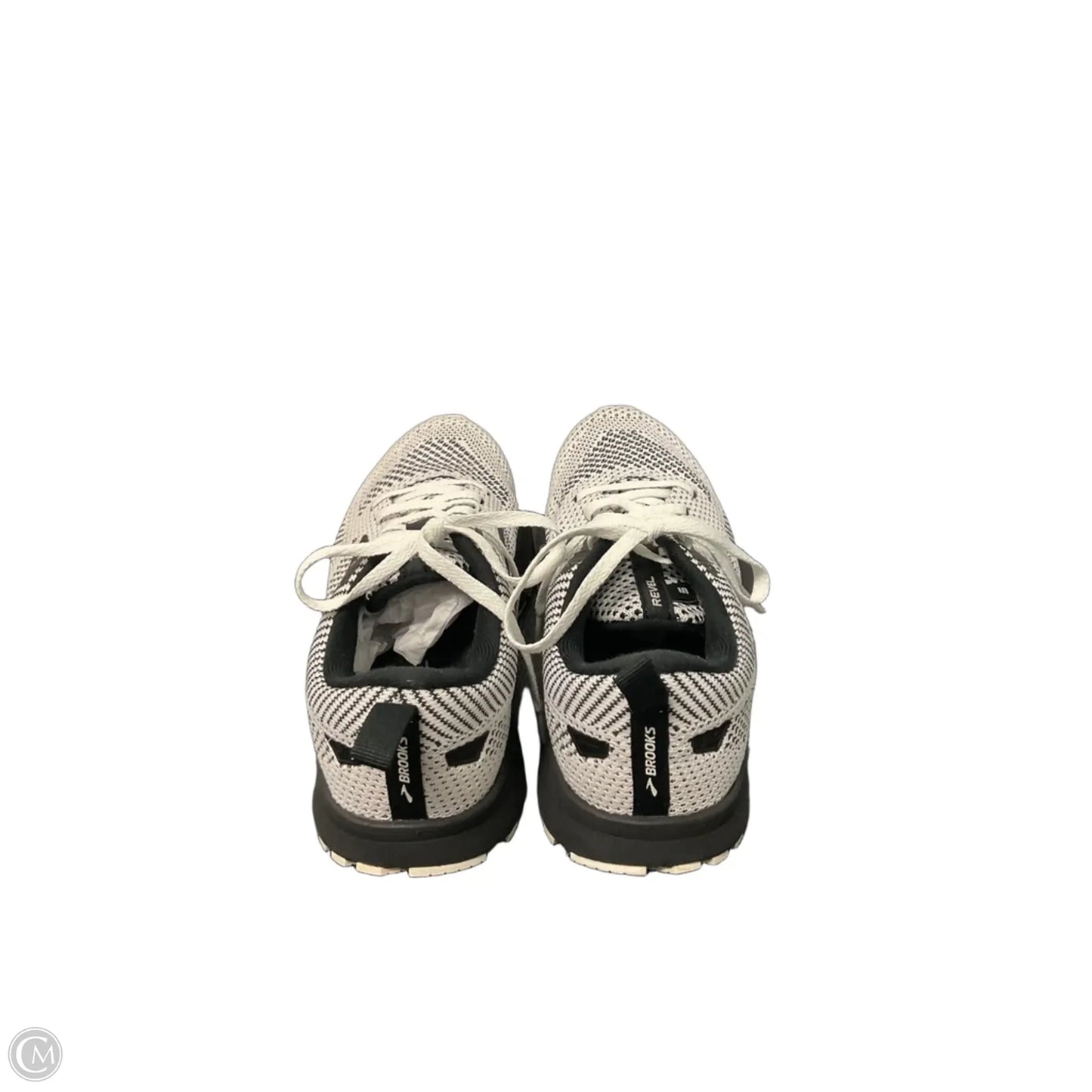 Shoes Athletic By Brooks In Black & White, Size: 6.5