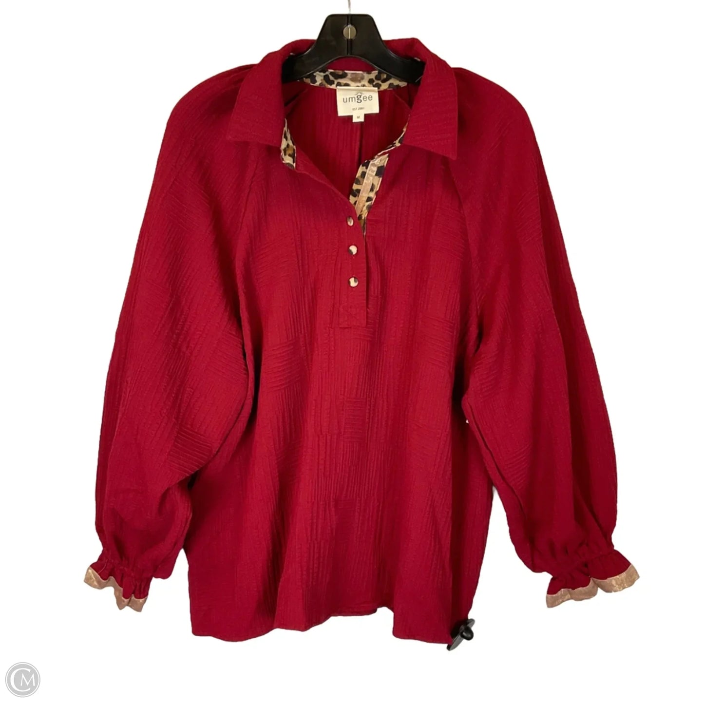 Top Long Sleeve By Umgee In Red, Size: M