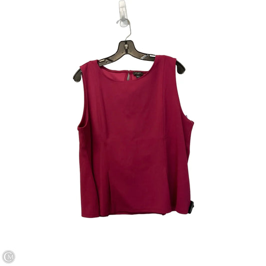 Top Sleeveless By Ann Taylor In Pink, Size: Xl