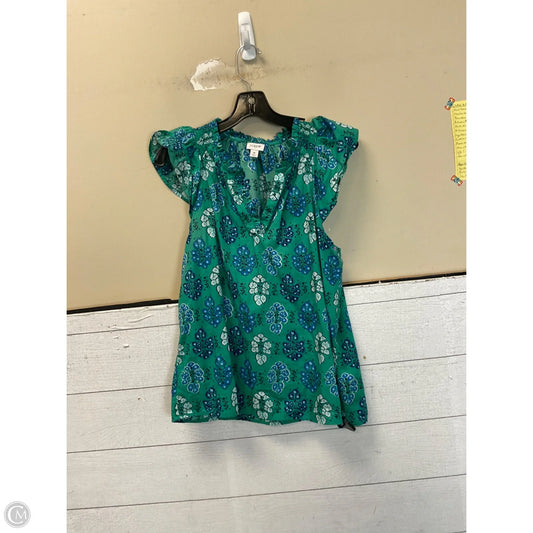 Top Sleeveless By J. Crew In Blue & Green, Size: M