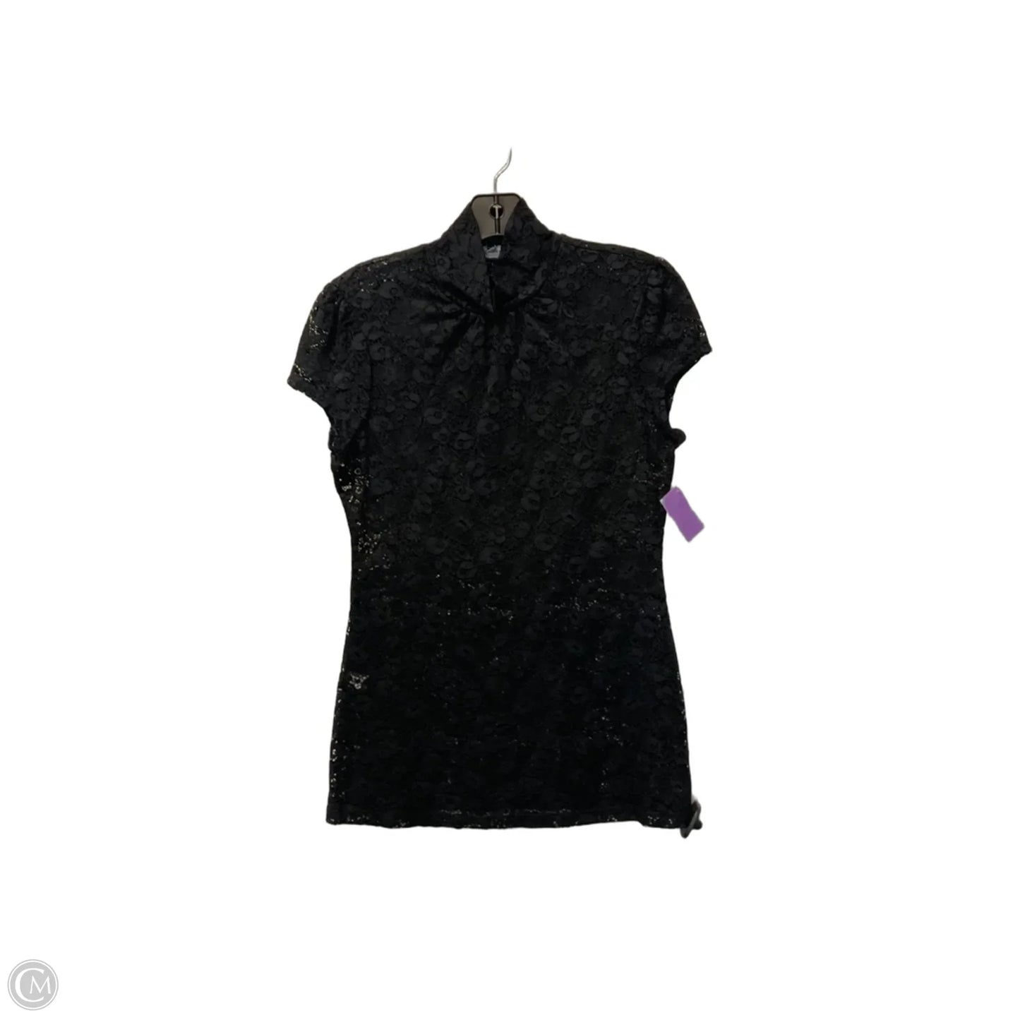 Top Short Sleeve By Express In Black, Size: S