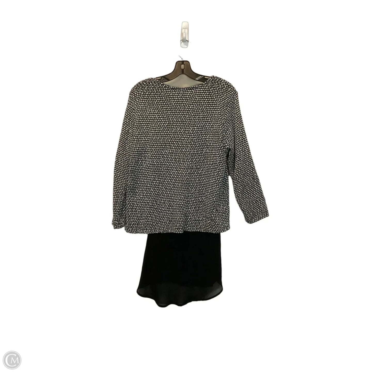 Dress Casual Midi By Bobeau In Black & White, Size: 1x