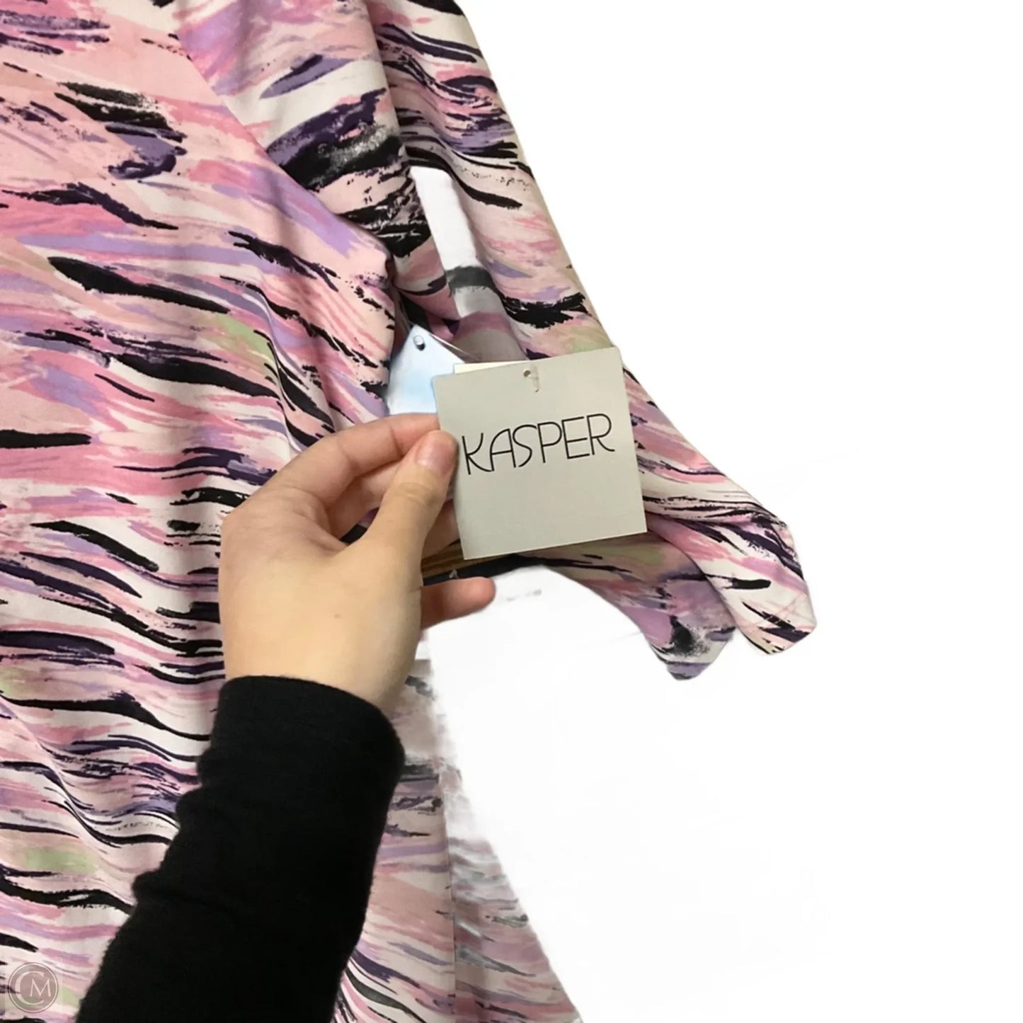 Top Long Sleeve By Kasper In Pink & Purple, Size: M